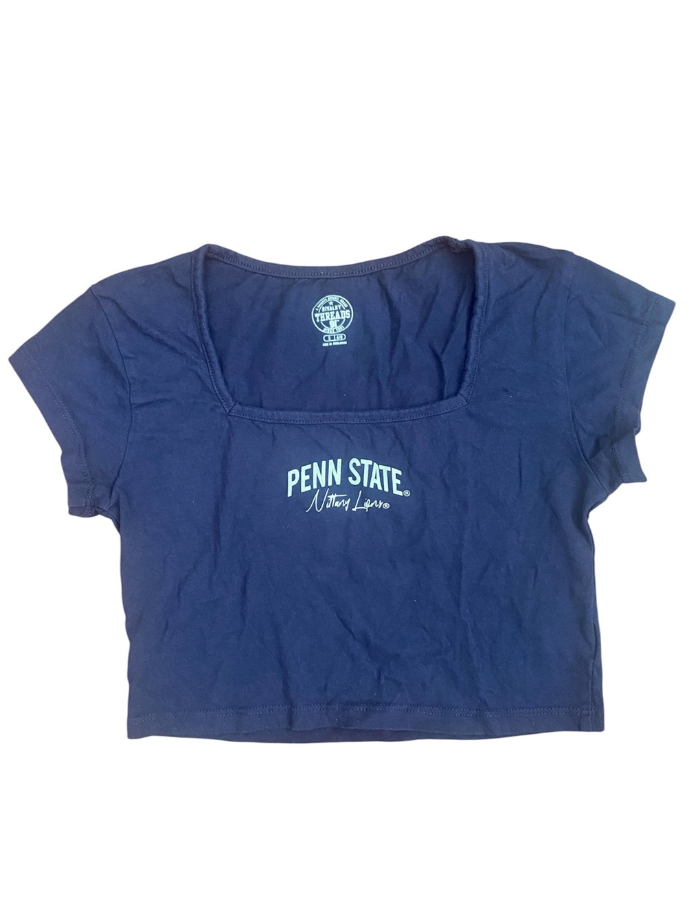 Penn State Nittany Lions Cropped Baby Tee with a Square Neckline